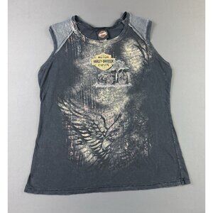 Vintage Y2K Harley Davidson Charleston West Virginia Goth Womens Shirt Art Tee